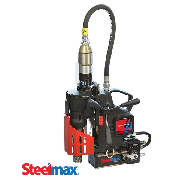 "ATEX Certified Pneumatic Magnetic Drill  1-3/4"" x 2"" Capacity"