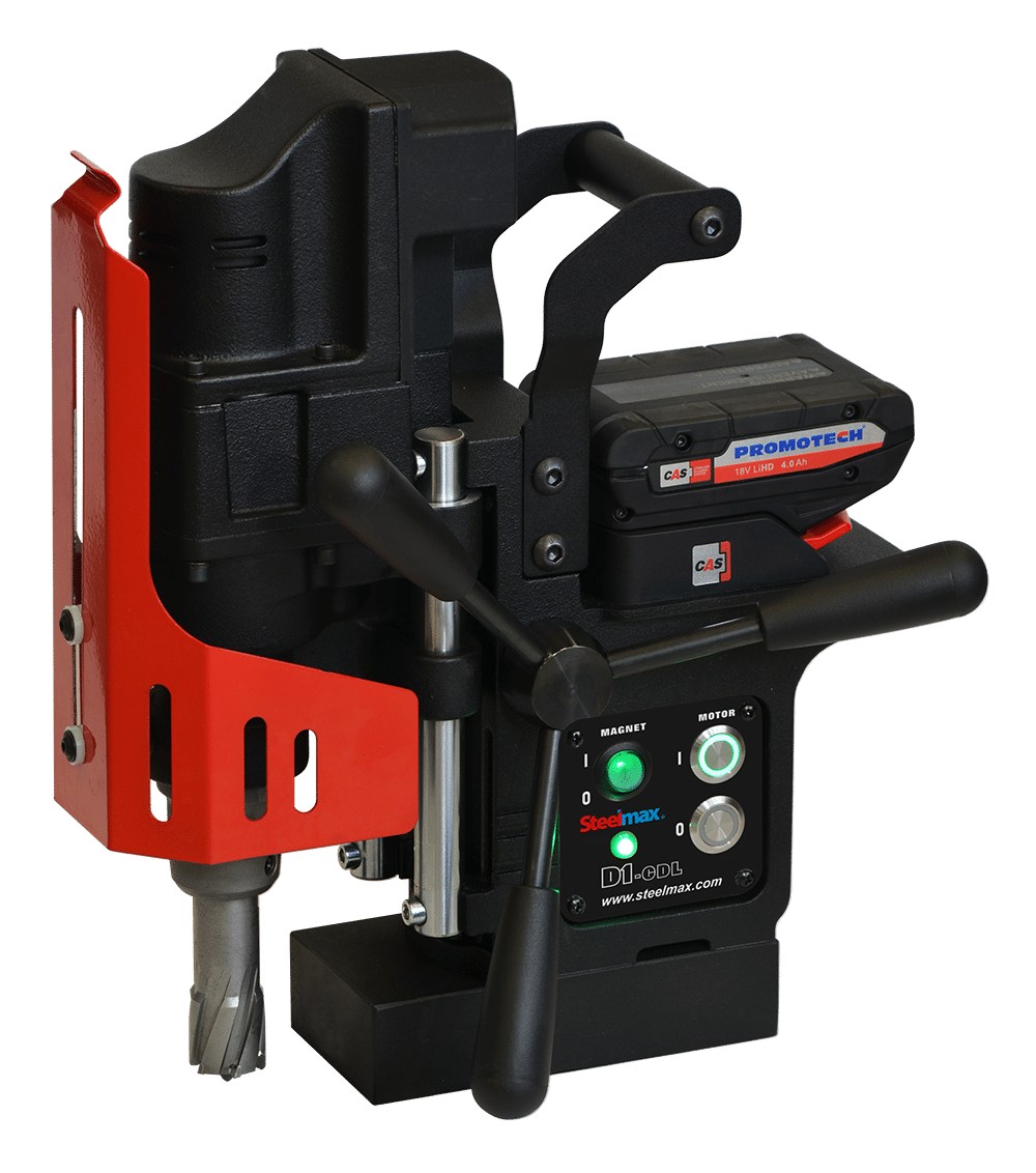 "D1 Cordless Magnetic Drill  1-3/8"" x 2"" Capacity  w/ Two Batteries and Charger"