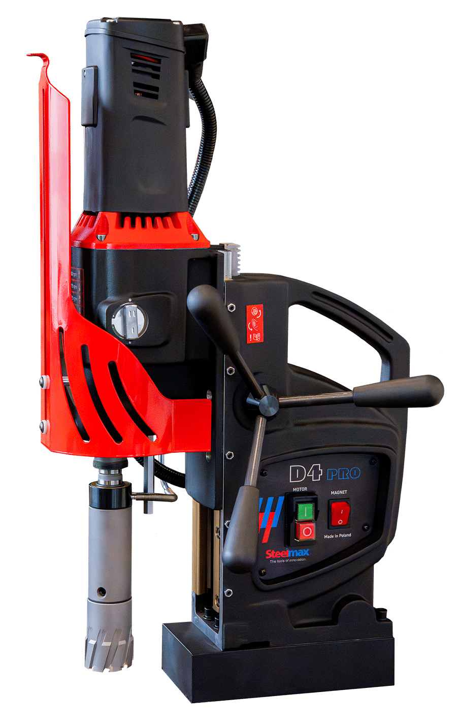 "D4 PRO Portable Magnetic Drill 4"" x 3"" Capacity 115V or 230V"